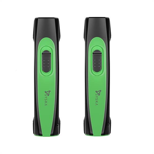 SYSKA T112ML DUOTRON 1W Bright Led Rechargeable Torch (Green) (Pack of 2)